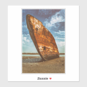 Adesivo Naufrágio enferrujado, aprisionado ou encalhado na