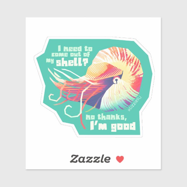 Adesivo Nautilus Introduzido - autocolante médio (Folha)