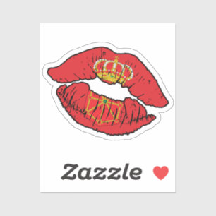 Adesivo Navarre Navarrese Lipstick Love Flag