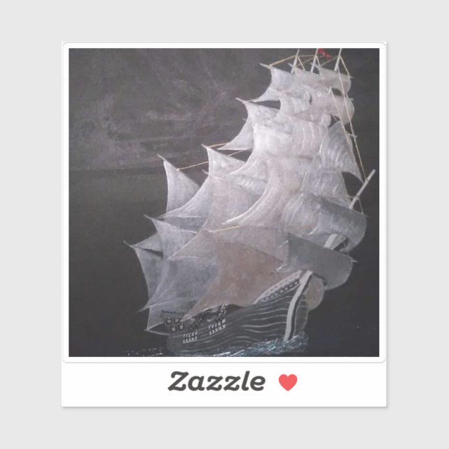 Adesivo Navio de transporte de mercadorias (Folha)