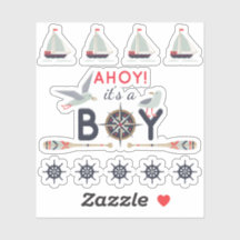 Navio de veleiro náutico Ahoy Baby Boy Scrapbook
