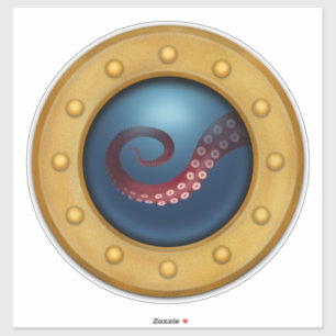 Adesivo Navio Porthole Octopus Kid Sala náutica à vela