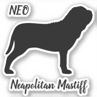 Adesivo Neapolitan Mastiff Dog Silhouette Neo Vinyl