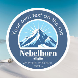 Adesivo Nebelhorn Allgäu Alemanha decoração de souvenir