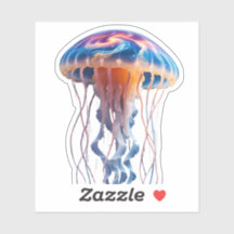 Nebula Jellyfish Sticker: Whimsical Cosmic Design