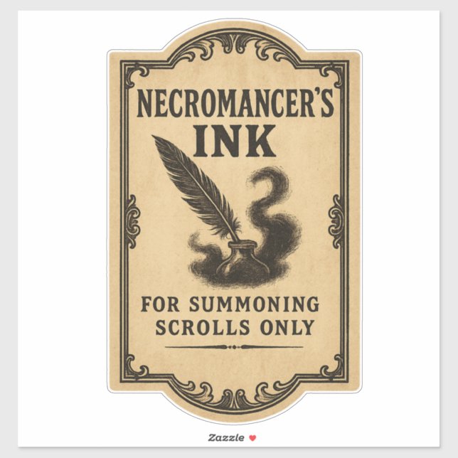 Adesivo Necromancer's Ink - Halloween Apothecary Label (Folha)
