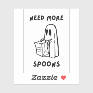 Adesivo 'Need More Spoons' Funny Spoonie Community Sticker