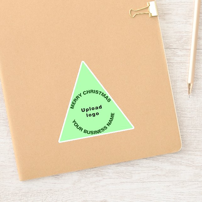 Adesivo Negócios Luz de Natal Verde Triângulo Vinil (Notebook)