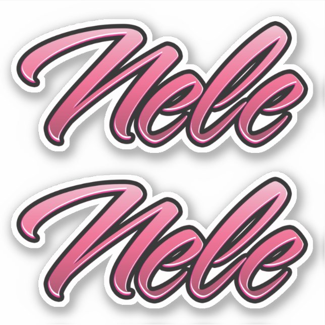 Adesivo Nele faded pink Aufkleber Sticker Stickerset (Frente)