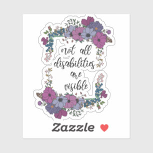 Adesivo Nem Todas As Deficiências São Visíveis