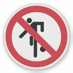 Adesivo NENHUM ⚠ tailandês do sinal do parque do ⚠ do