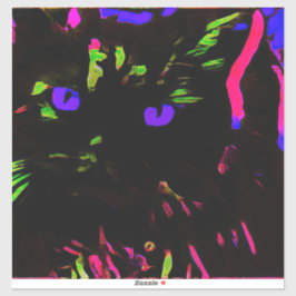 Adesivo Neon Black Cat com olhos brilhantes
