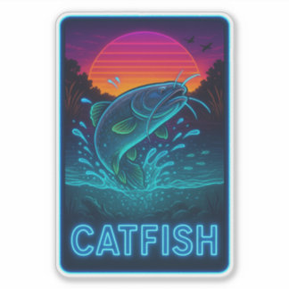Adesivo Neon Catfish Sticker