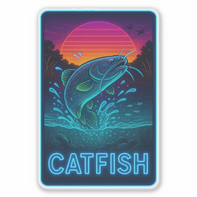 Adesivo Neon Catfish Sticker (Frente)