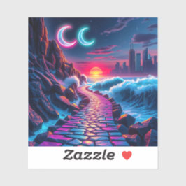 Adesivo Neon City Skyline Pathway Stickers