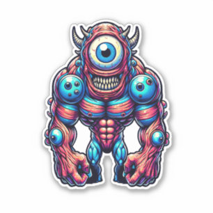 Adesivo Neon Cyclops Monster Sticker