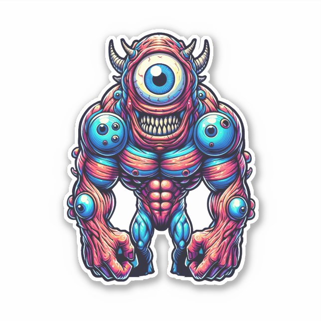 Adesivo Neon Cyclops Monster Sticker (Frente)