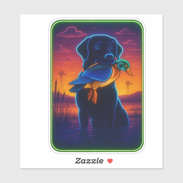 Adesivo Neon Hunting Dog Sticker (Folha)