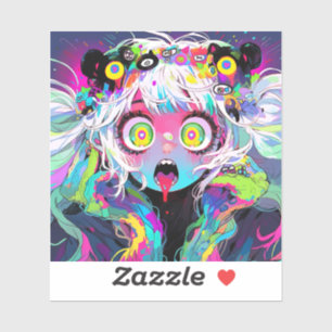 Adesivo Neon Kawaii Shockwave: Anima Psicodélica