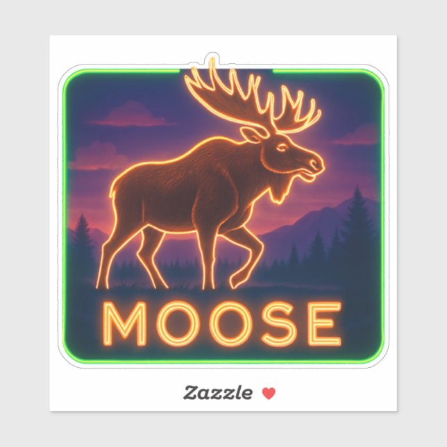 Adesivo Neon Moose Sticker (Folha)