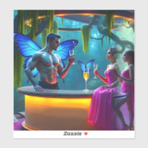 Neon Nights Butterfly Bar coquetel