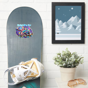 Adesivo Neon Personalizado Mãe e Filho Synthwave M