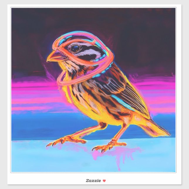 Adesivo Neon Sparrow com Acentos Brilhantes (Folha)