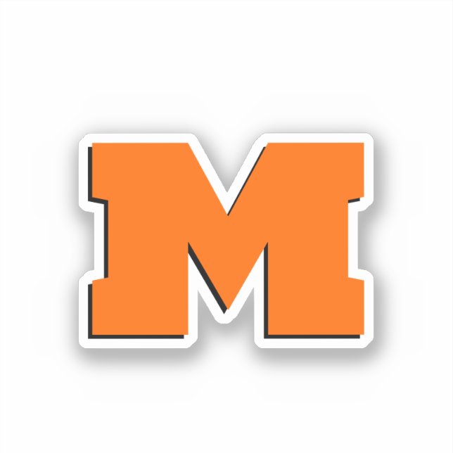 Adesivo Neon Sunset Laranja e Branco 3D Grande Moderno Ini (Frente)