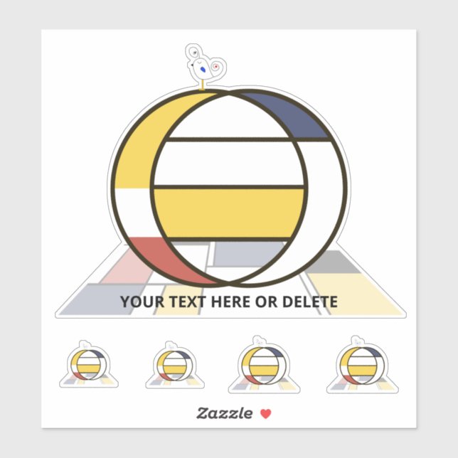 Adesivo Neoplasticismo Sublime Monograma de Arte. Letra O (Folha)