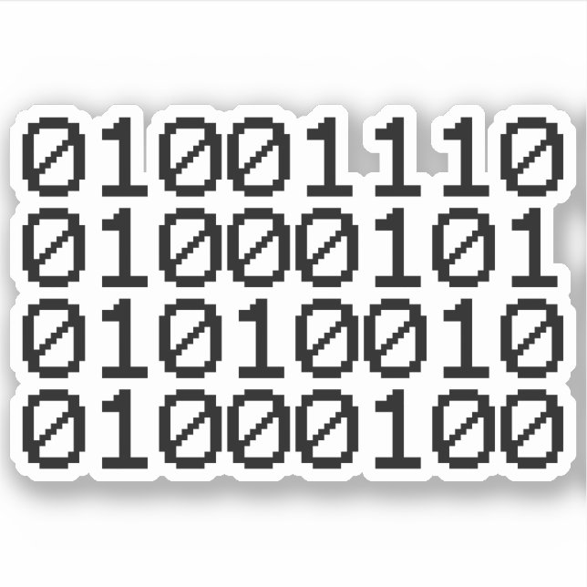 Adesivo Nerd BINÁRIO (Frente)