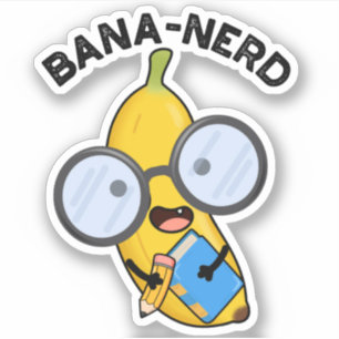 Adesivo Nerd Engraçado de Bana-nerd
