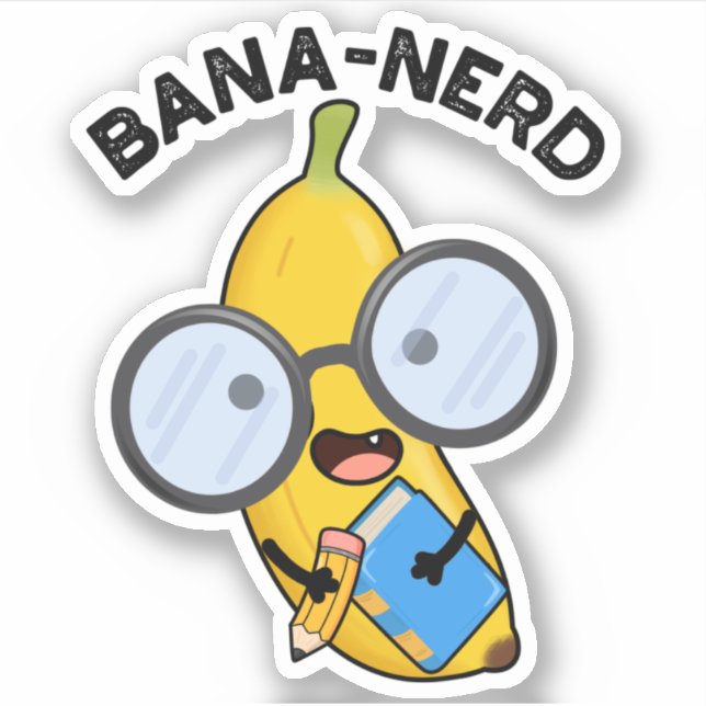 Adesivo Nerd Engraçado de Bana-nerd (Frente)