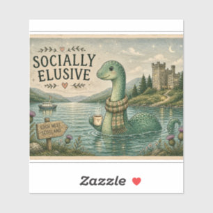 Adesivo Nessie Esquiva Socialmente Críptido Aconchegante L