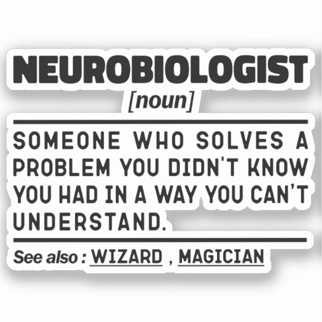 Adesivo Neurobiólogo Noun Neurologia Enfermando Professor  (Frente)
