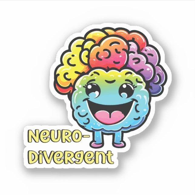 Adesivo Neurodivergente | Envolver a consciência da divers (Frente)