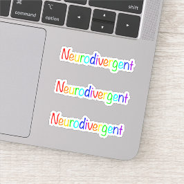 Adesivo "Neurodivergente" O Arco-Íris Celebra a Neurodiver
