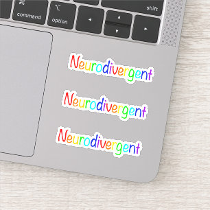 Adesivo "Neurodivergente" O Arco-Íris Celebra a Neurodiver