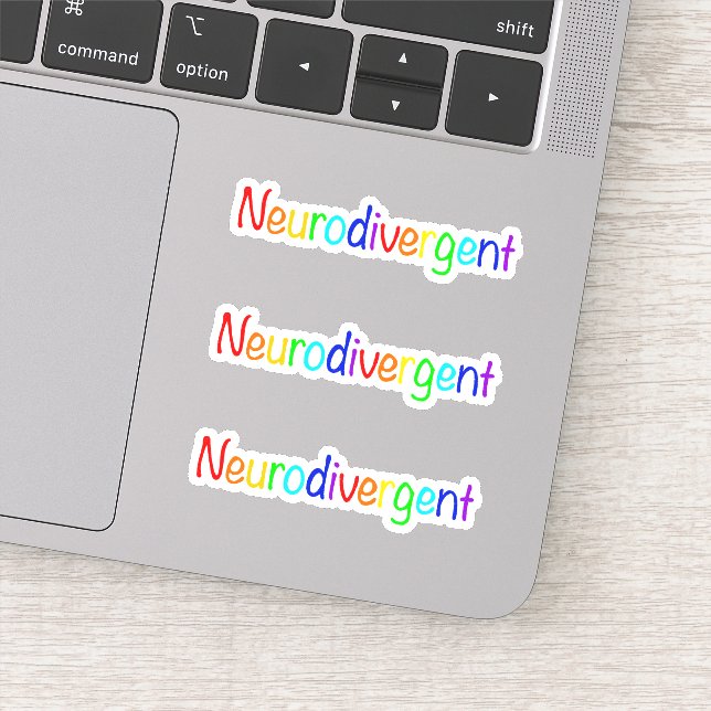 Adesivo "Neurodivergente" O Arco-Íris Celebra a Neurodiver (Detalhe)