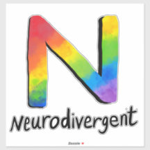 Neurodivergente (Rainbow Tie-Dye N)