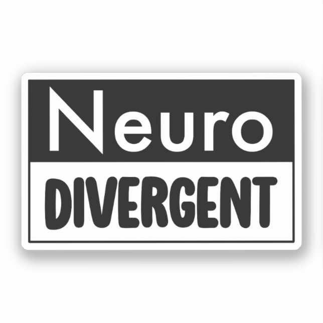 Adesivo Neurodivergente | Sensibilização para a neurodiver (Frente)