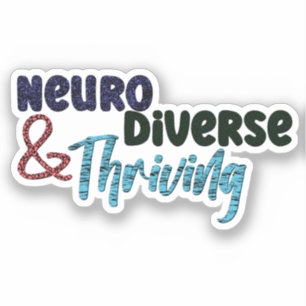 Adesivo Neurodiversa e emocionante   Neurodiversidade