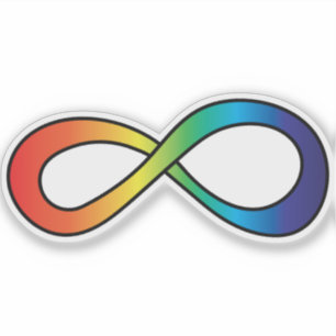 Adesivo Neurodiversity Autismo Advertência Arco-Íris