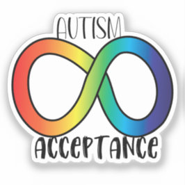 Adesivo Neurodiversity Autismo Advertência Arco-Íris