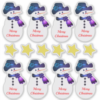 Adesivo Neve com estrelas