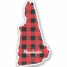 Adesivo New Hampshire Hometown State Xadrez Natal