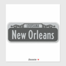 Adesivo New Orleans, Sinal Sticker da Rua Louisiana