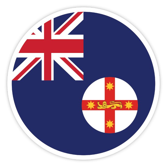 Adesivo New South Wales, Austrália Flag Sticker (Criador carregado)