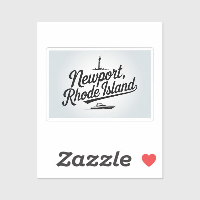 Adesivo Newport, tipografia de Rhode Island (Folha)
