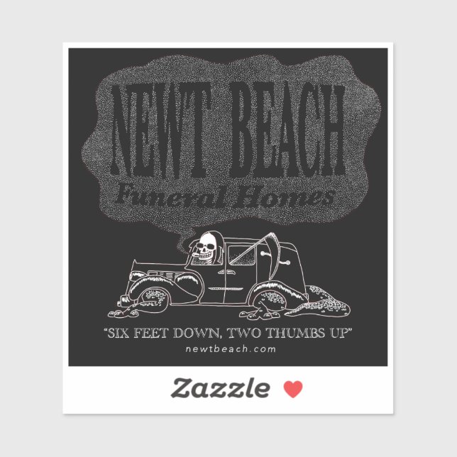Adesivo "Newt Beach Funeral Homes" Sticker (Folha)