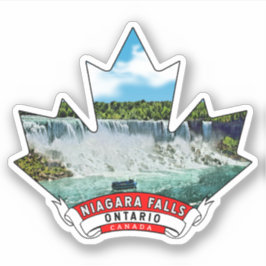 Adesivo Niagara Falls, Ontario Canada Maple Leaf